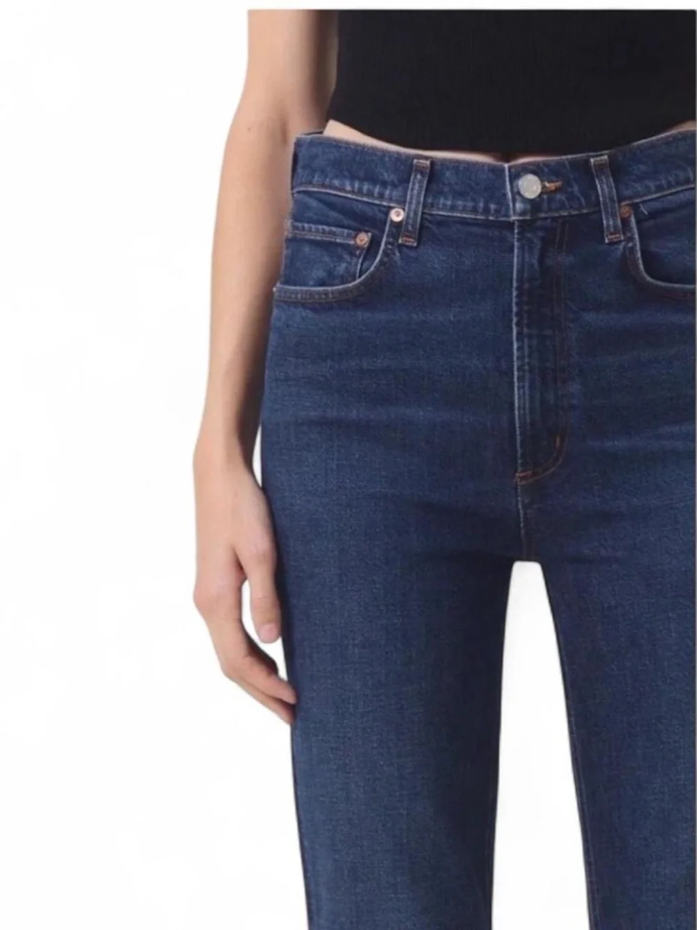 AGOLDE Stovepipe High Rise Straight Leg Jeans Discord 24 NWT